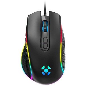 Mouse Gamer Fortrek Cruiser New Edition 12000 Dpi RGB Preto