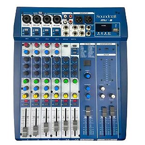 Mesa de Som Soundcraft MI-8 08 Canais USB
