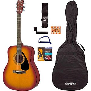 Kit de Violão Acústico Yamaha F310P TBS + Capa + Acessórios