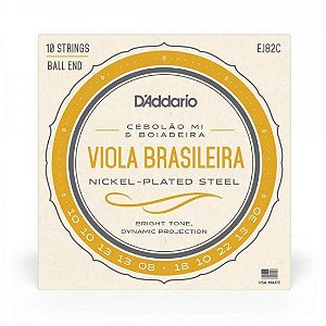 Encordoamento Para Viola Brasileira Cebolão MI/Boiadeira EJ82C D Addario