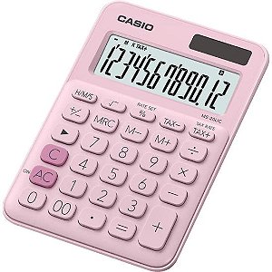 Calculadora de Mesa Casio MS20UC 12 Dígitos Rosa Claro