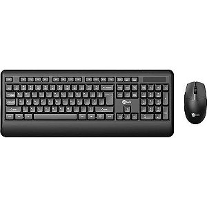 Kit Teclado e Mouse Lecoo KW202 Sem Fio Preto