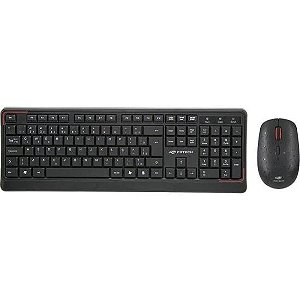 Kit Teclado e Mouse Sem Fio C3Tech W70BK Preto