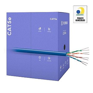 Cabo de Rede CAT5e 305m Fortrek FK 500C CMX Azul - CX / 305