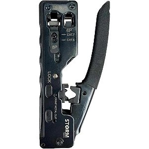 Alicate Para Crimpar RJ45/RJ12 /RJ11 Storm Preto