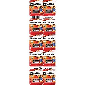 Pilha Alcalina 1,5V AAA LR03 C/20 Pilhas Panasonic