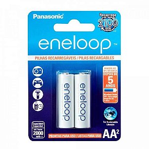 Pilha Recarregável 1,2V AA 2000mAh Eneloop (C/2 Pilhas) Panasonic - CAR / 2