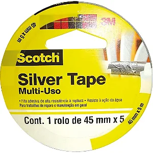 Fita Silver Tape 45mmx5m Sleeve Cinza 3M
