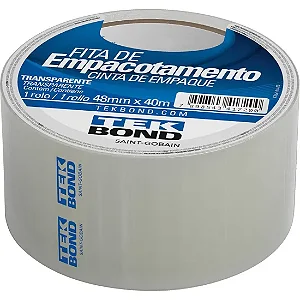 Fita de Empacotamento Bopp 48mmx40m Transparente Tekbond