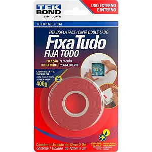 Fita Acrílica Uso Externo Fixa Tudo 12mmx2m Tekbond