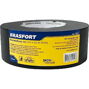 Fita Multiuso 50mx48mm Preta Brasfort