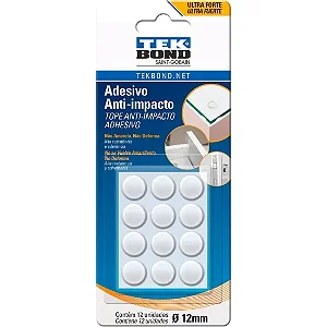 Adesivo Anti-impacto Redondo 12mm (C/12) Tekbond