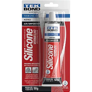 Adesivo Silicone Acético 50g Tekbond Vermelho