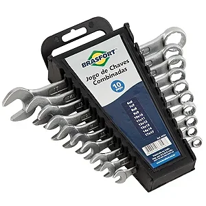 Kit de Chave Combinada Com 10 Peças de 6 a 17mm Brasfort