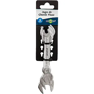 Kit de Chave Fixa Com 6 Peças de 6 a 17mm Brasfort