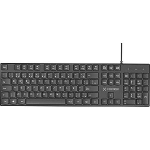 Teclado Office Fortrek K15 Slim USB ABNT2 Preto