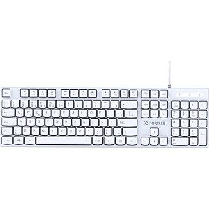 Teclado Office Fortrek K15 Slim USB ABNT2 Branco