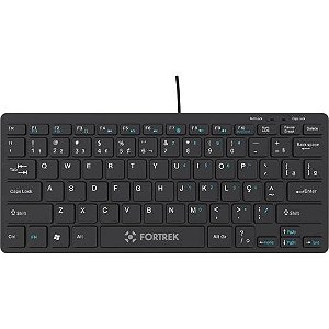 Teclado Mini Office Fortrek K13 USB ABNT2 Preto