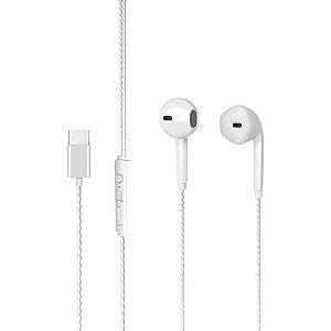 Fone de Ouvido Lecoo EH104 USB-C Branco