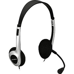 Fone de Ouvido Fortrek HBL101 Multimídia Prata/Preto