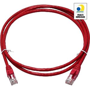 Patch Cord CAT.5E 2,5m Vermelho Nexans