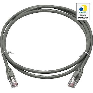 Patch Cord CAT.5E 2,5m Cinza Nexans