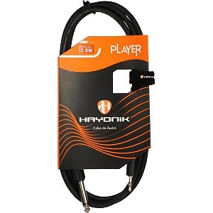 Cabo de Áudio Hayonik Player P2 x P10 1,8m Preto