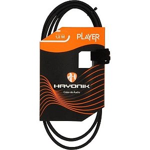 Cabo de Áudio Hayonik Player 1 P2 x 2 P10 1,2m Preto