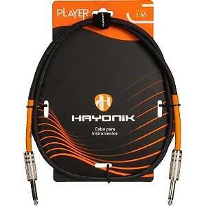 Cabo Para Instrumento Hayonik Player P10 x P10 1m Preto