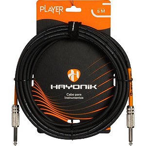 Cabo Para Instrumento Hayonik Player P10 x P10 5m Preto