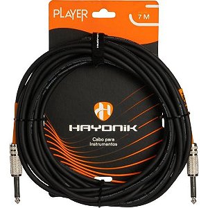 Cabo Para Instrumento Hayonik Player P10 x P10 7m Preto