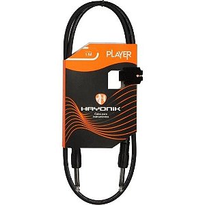 Cabo Para Instrumento Injetado Hayonik Player P10 1m Preto