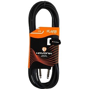 Cabo Para Instrumento Injetado Hayonik Player P10 5m Preto