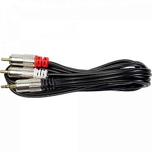 Cabo P2 Stereo Para 2 RCA 10m Metal CBRC0030 Storm