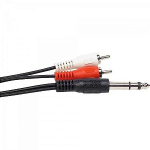 Cabo P10 Macho Stereo Para 2X RCA Macho 2.0M Niquel Storm - PCT / 10