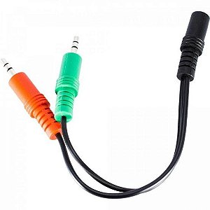 Cabo 2 P2 Estéreo X J2 4C Níquel CBPD0027 Preto Storm - PCT / 10