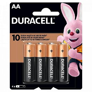 Pilha Alcalina 1,5v AA MN1500 (C/4 Pilhas) Duracell
