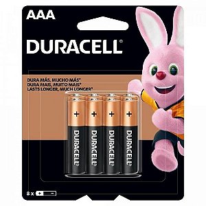 Pilha Alcalina 1,5v AAA MN2400 (C/8 Pilhas) Duracell