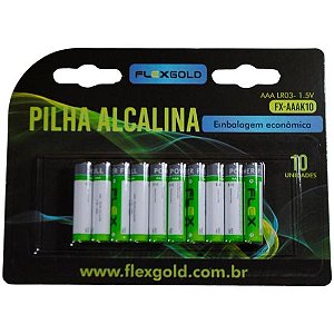Pilha Alcalina 1,5V AAA (C/10 Pilhas) Flex