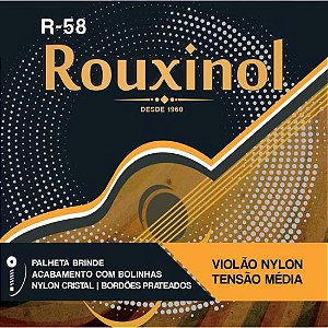 Encordoamento Para Violão .028 Nylon R58 Rouxinol