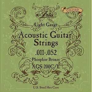 Encordoamento Para Violão Coated .011 Phosphor Bronze AGS200CL Aria