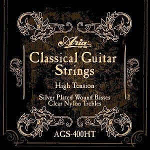 Encordoamento Para Violão Nylon Tensão Alta AGS400HT Aria Guitars
