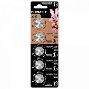 Pilha Moeda Lithium 3v CR2032 (C/5 Pilhas) Duracell - CAR / 5