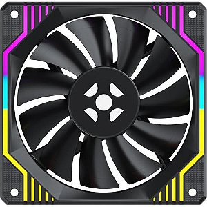 Cooler Fan Fortrek Frosty Rainbow Preto