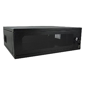MINI RACK MAX ELETRON 19" 03U X 370MM PRETO