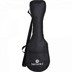 Capa Para Ukulele Concert Harmonics Nylon Preta