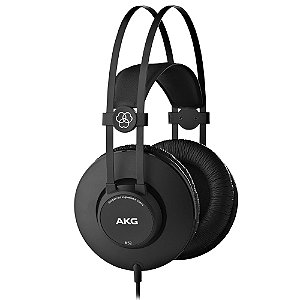 FONE DE OUVIDO AKG K52 HEADPHONE SISTEMA FECHADO PRETO