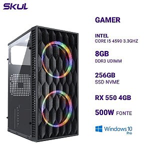 Computador 5000 Core I5 4590 3.3Ghz Mem 8Gb Ddr3 Ssd 256Gb Nvme Rx 550 4Gb Fonte 500W Windows 10 Pro