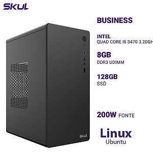 Computador B500 Quad Core I5 3470 3.20Ghz Mem 8Gb Ddr3 Ssd 128Gb Fonte 200W Linux Ubuntu