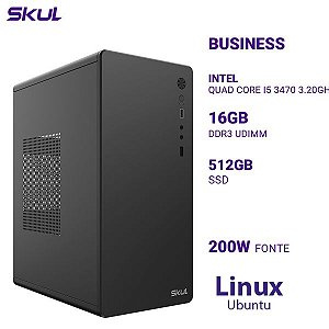 Computador B500 Quad Core I5 3470 3.20Ghz Mem 16Gb Ddr3 Ssd 512Gb Fonte 200W Linux Ubuntu